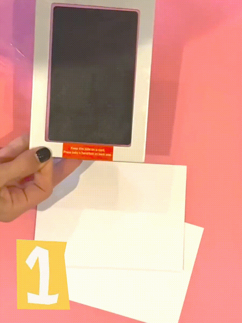 Place the included card on the red mark